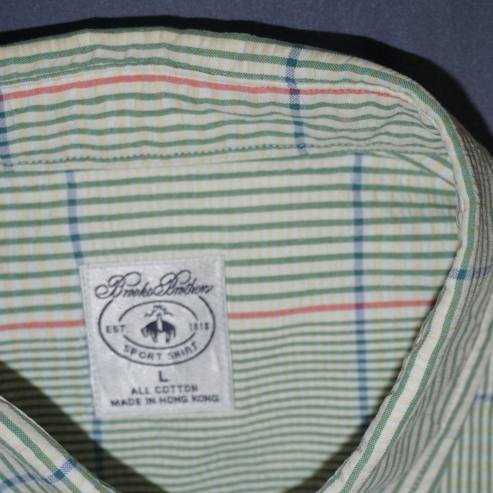 Brooks Brothers BGP Check Seersucker Short Sleeve